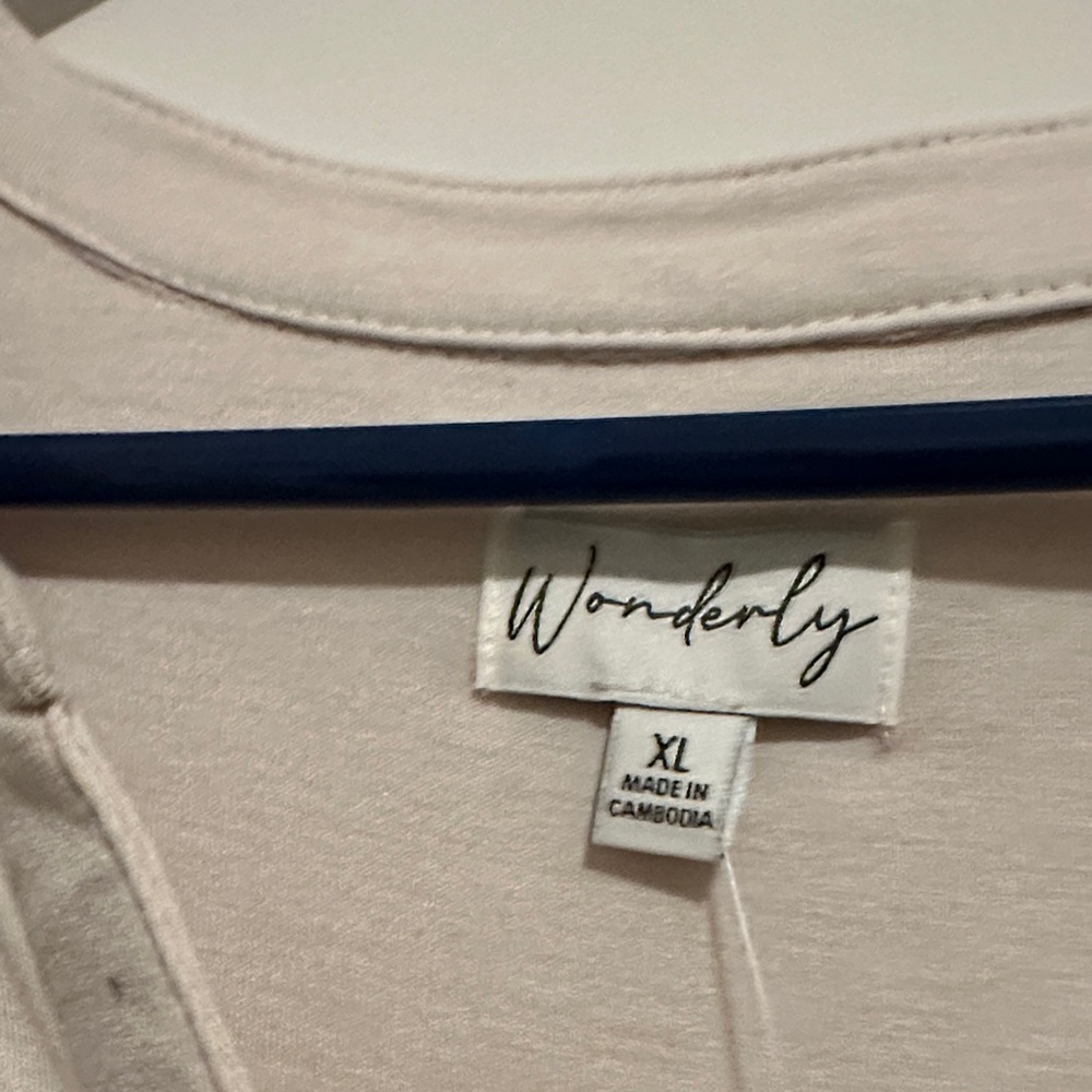 Wonderly Beige Button-Up Tunic - Picture 2 of 6